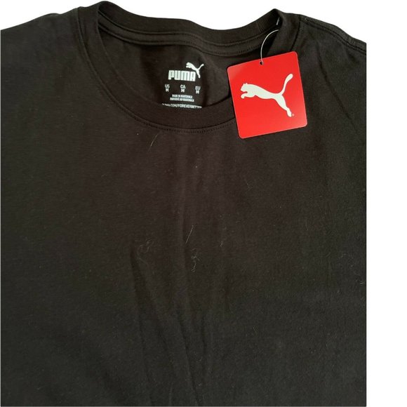 Men’s T-Shirt PUMA OVERSIZE  JOCK  TAG TEE Black Short Sleeve,Crew Neck Size M - Picture 8 of 11